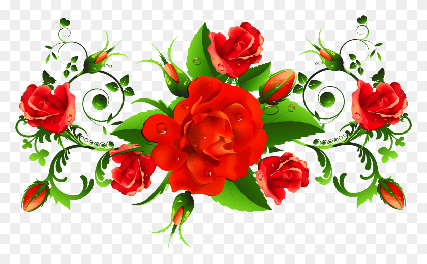 5084x3001 Красные Розы Декор Картинка 8 Марта День Матери, Графика, Цветочный Дизайн Hd Png Скачать
