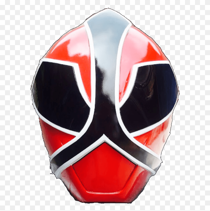 597x782 Red Samurai Ranger Helmet, Clothing, Apparel, Crash Helmet HD PNG Download