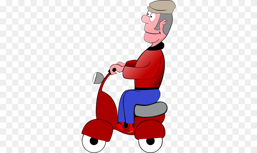 308x500 Red Scooter, Vehicle, Transportation, Tool, Plant Clipart PNG