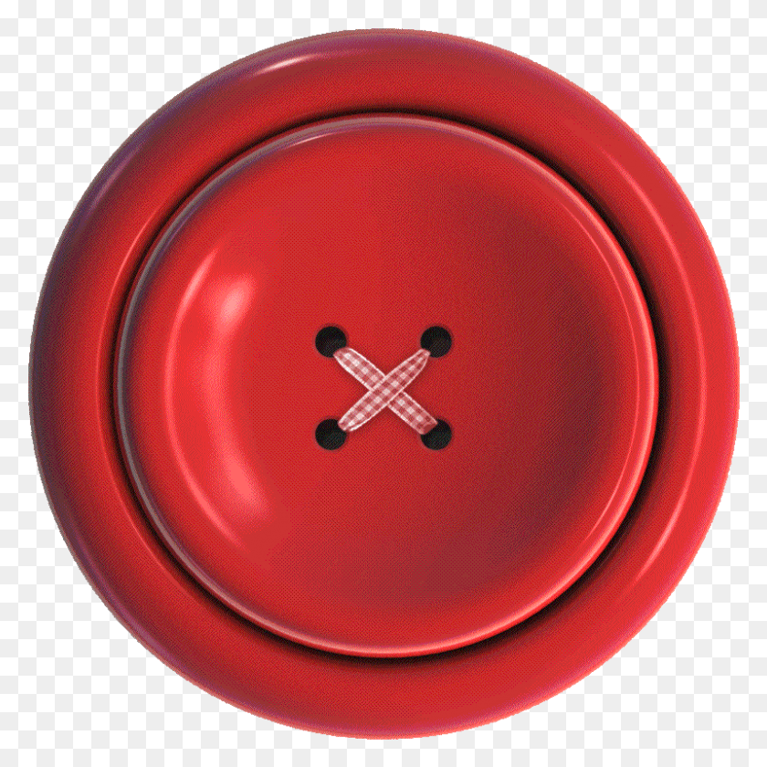 799x800 Красная Кнопка Для Шитья С 4 Отверстиями Для Пуговицы На Рубашке, Керамика, Фрисби, Игрушка Png Скачать