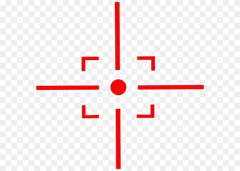 600x598 Red Sniper Target, Cross, Symbol Sticker PNG
