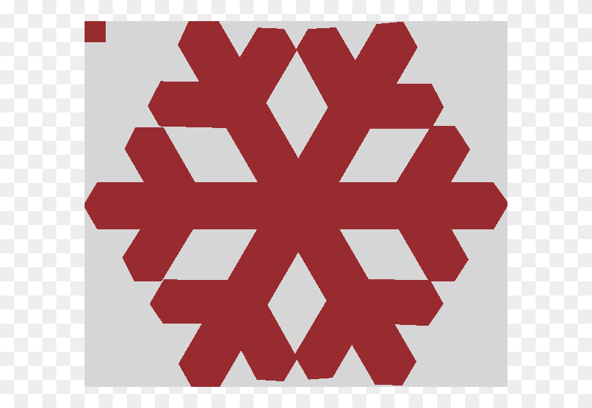 600x520 Red Snowflake Clip Art At Clker Red Snowflake Clipart Snowflake Clip Art, Cross, Symbol, Leaf HD PNG Download