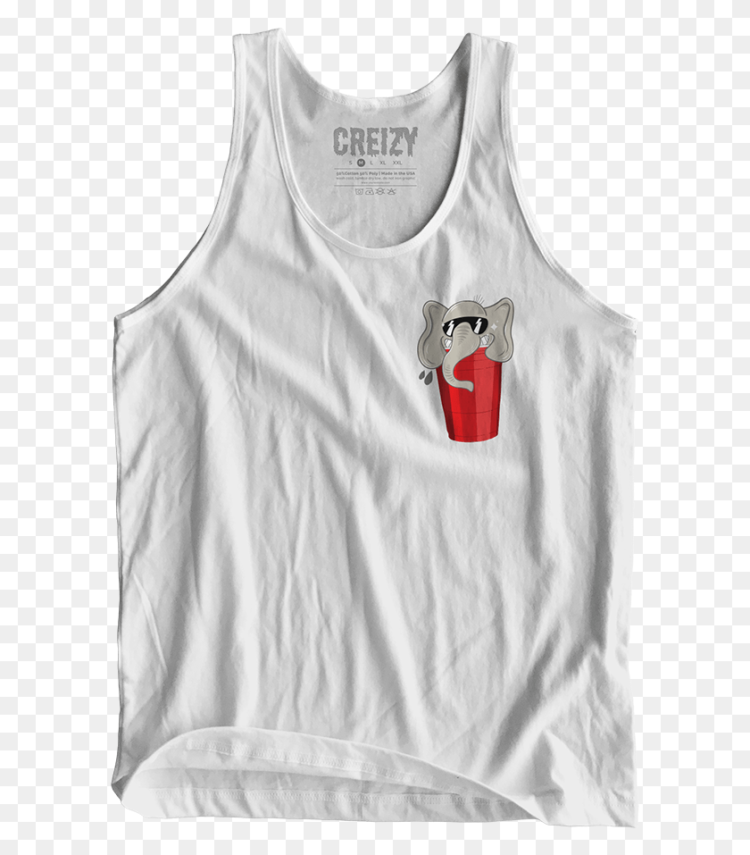 593x897 Red Solo Cup Elephant Tank Top Funny Swim T Shirt Sayings, Clothing, Apparel, Undershirt HD PNG Download