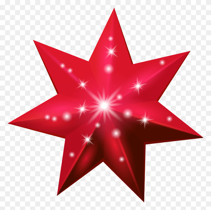6000x5960 Red Star HD PNG Download