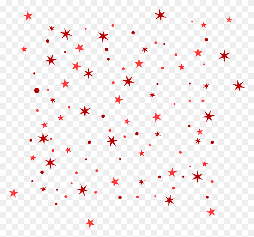 1604x1488 Иллюстрация Красных Звезд, Конфетти, Бумага, Рождественская Елка Png Скачать