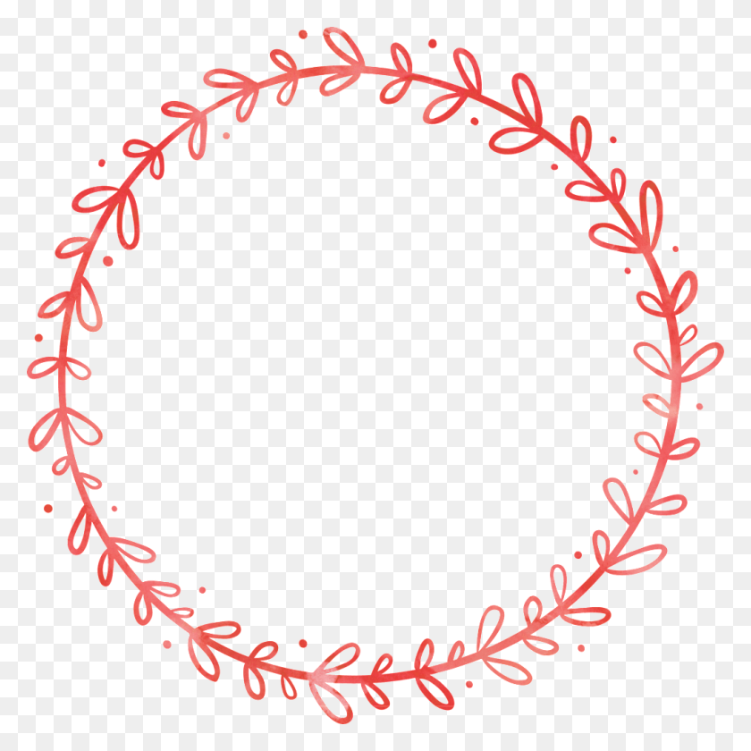 1024x1025 Red Stick Circle Flower Border Decoration Vector Free Flower Border Circle, Oval HD PNG Download