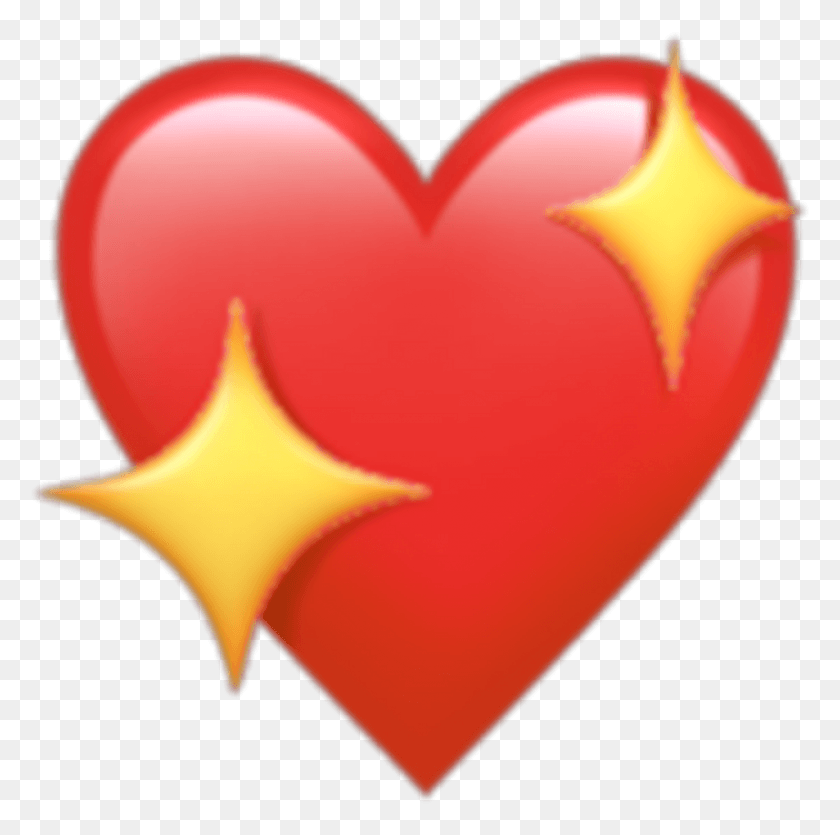 953x947 Red Sticker Transparent Heart Sparkle Emoji, Balloon, Ball, Pillow HD PNG Download