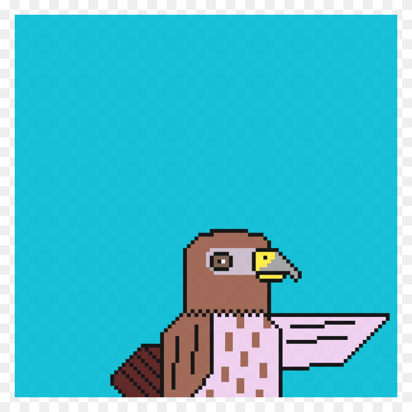 1200x1200 Red Tailed Hawk Illustration, Outdoors, Nature, Minecraft HD PNG Download