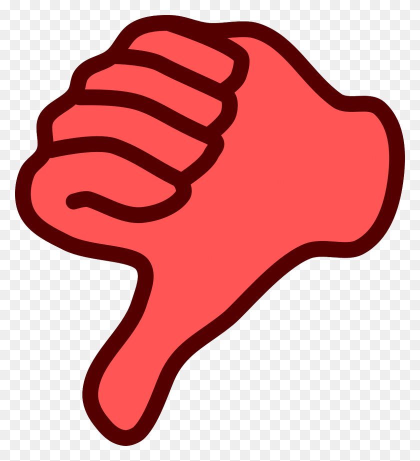 1158x1280 Red Thumbs Down Clip Art Thumbs Down Clipart, Hand, Dynamite, Bomb HD PNG Download