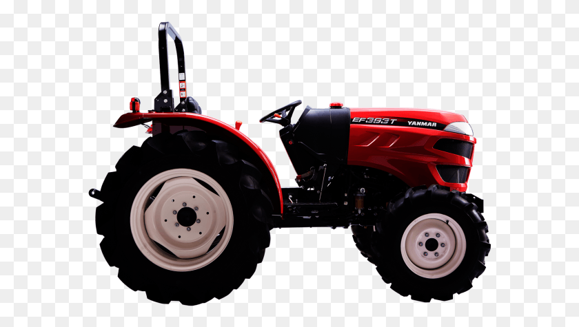 586x415 Descargar Png Tractor Rojo Tractor Tractor Tirando De Yanmar Tractor, Motocicleta, Vehículo, Transporte Hd Png