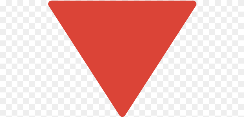 513x405 Red Triangle Pointed Down Emoji Triangulo Rojo Twitter, Sign, Symbol Transparent PNG