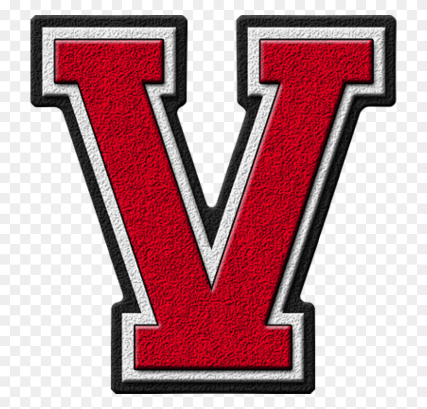 720x744 Red Varsity Letter V, Word, Alphabet, Text HD PNG Download