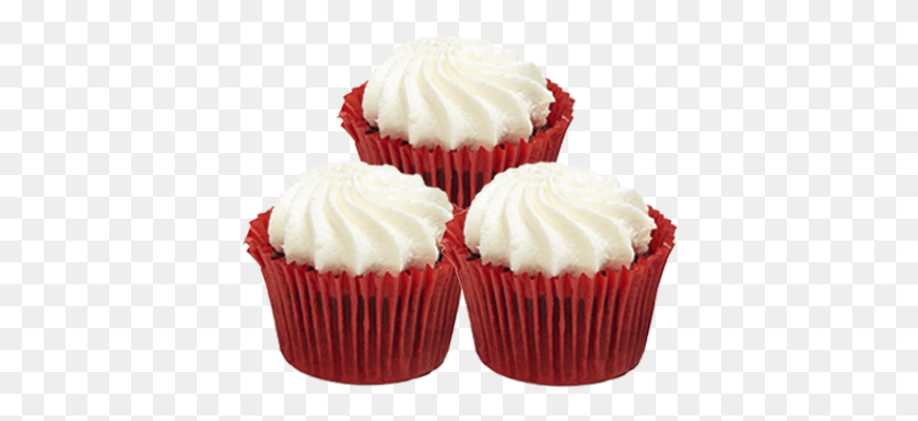 401x325 Red Velvet Box Cupcake, Cream, Dessert, Food HD PNG Download