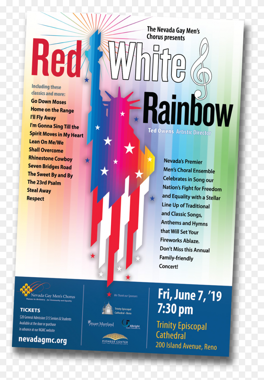 874x1286 Red White Amp Rainbow Flyer, Poster, Paper, Advertisement HD PNG Download