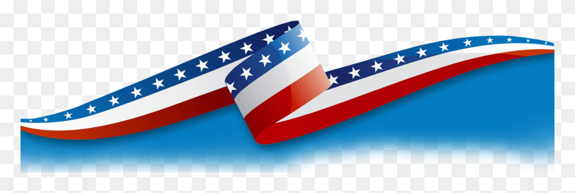 1393x400 Red White And Blue Ribbon Clipart Red White And Blue Ribbon Clipart, Flag, Symbol, American Flag HD PNG Download