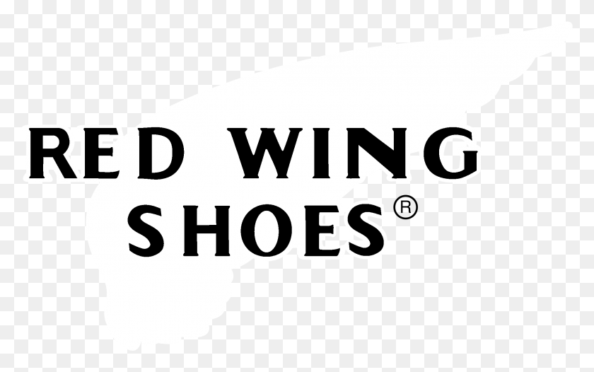 2191x1309 Red Wing Shoes Logo Black And White Red Wing Shoes, Label, Text, Outdoors HD PNG Download