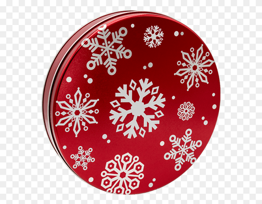 575x593 Red With Snowflakes Circle, Rug, Label, Text HD PNG Download