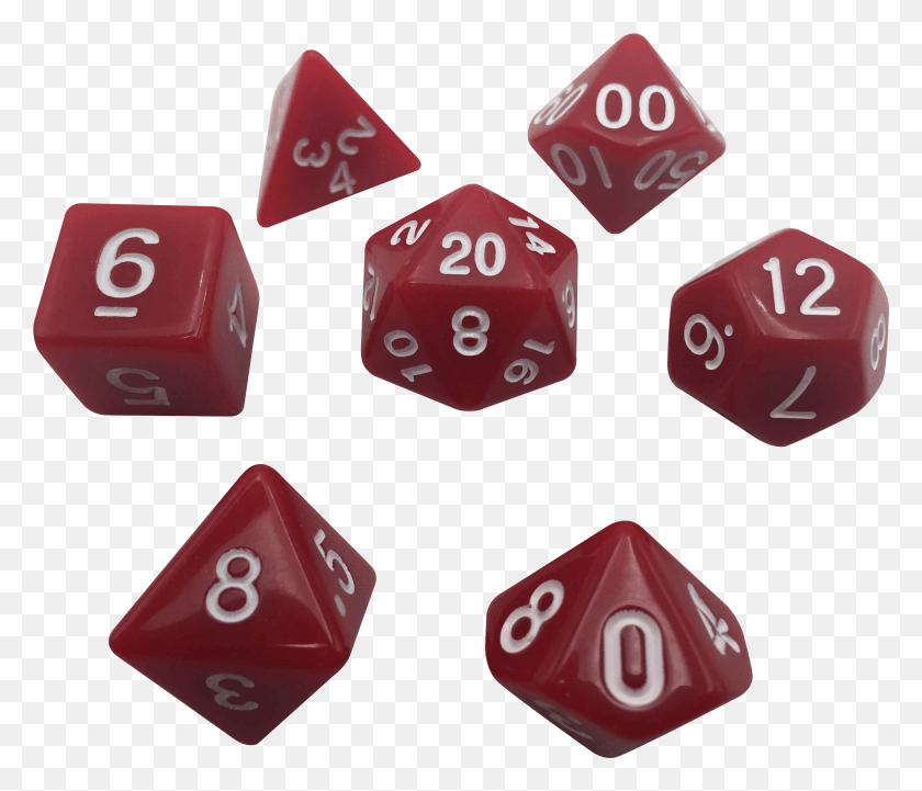 2730x2316 Red With White Numbers Set Of 7 Polyhedral Rpg Dice Dice Rpg White, Game HD PNG Download