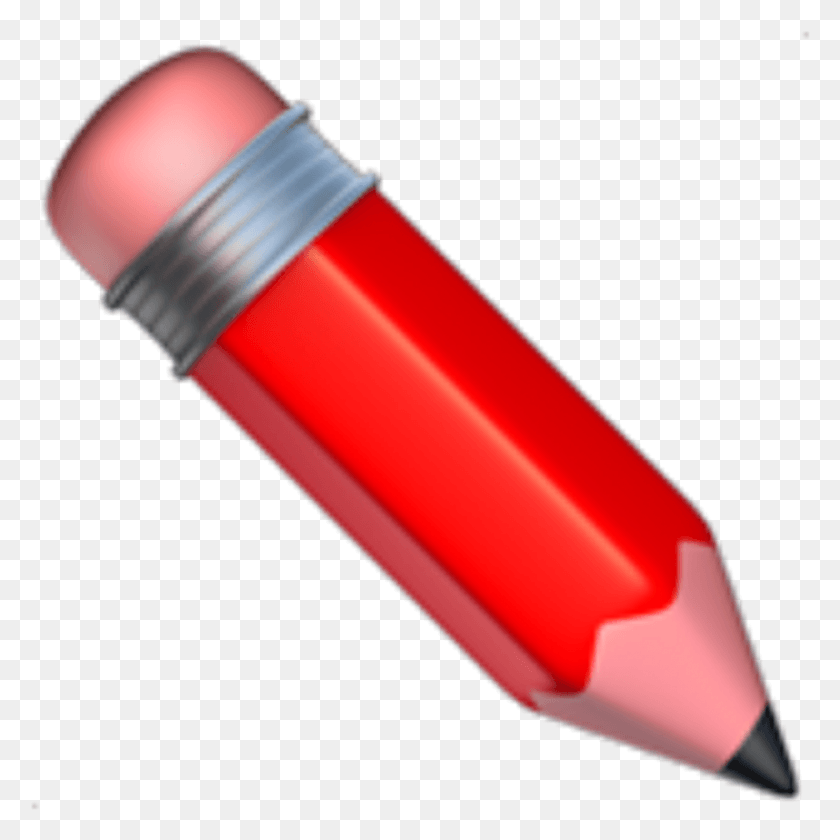 886x886 Redemoji Red Redpencil Apple Transparent Background Pencil Emoji Transparent, Dynamite, Bomb, Weapon HD PNG Download