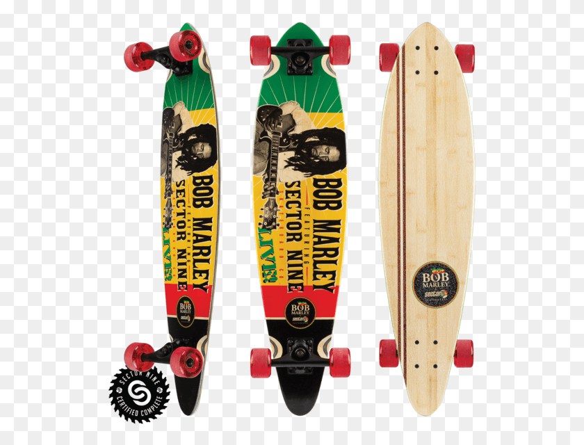 530x580 Descargar Png Redemption Bamboo Skateboards Sector 9 Longboards Black, Skateboard, Deporte, Deportes Hd Png