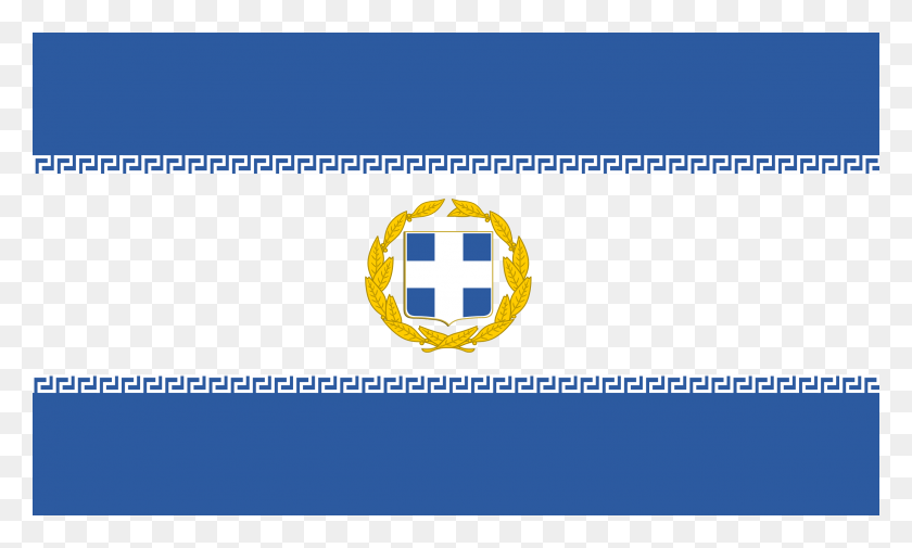 2425x1386 Png Греческий Флаг С Меандровым Гребнем, Логотип, Символ, Товарный Знак Png Скачать