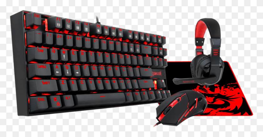 1341x651 Redragon K552 Bb Gaming Keyboard And Mouse Large Mouse Redragon Gaming Keyboard And Mouse, Computer, Electronics, Computer Hardware HD PNG Download