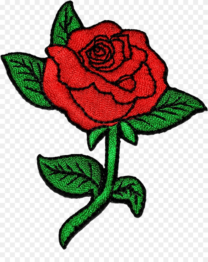 882x1112 Redrose Rose Red Flower Patch Embroidery Ftestickers Rose Embroidery, Pattern, Plant, Baby, Person Transparent PNG
