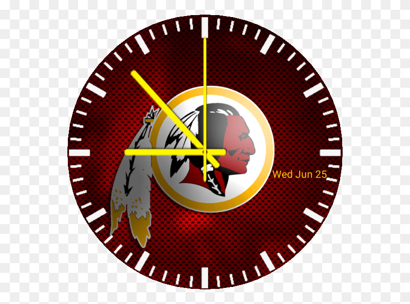 564x564 Descargar Png Redskins Fan Watch Face Preview, Reloj Analógico, Etiqueta Hd Png