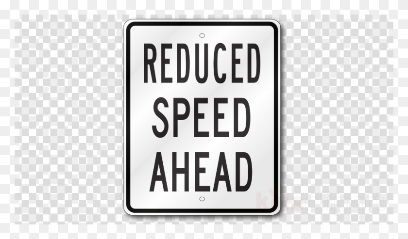 900x500 Reduce Speed Ahead Sign Clipart Speed Limit Traffic Sign, Symbol, Text, Texture HD PNG Download