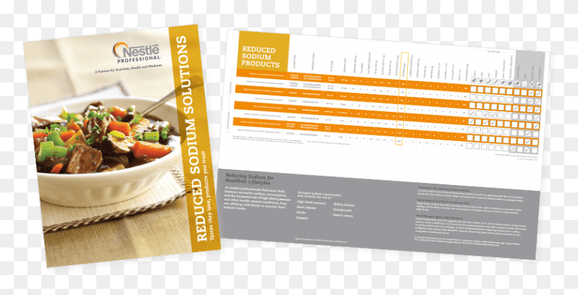 815x386 Reduced Sodium Products Nhw Brochure Cover And Interior Dish, Advertisement, Flyer, Poster Descargar Hd Png