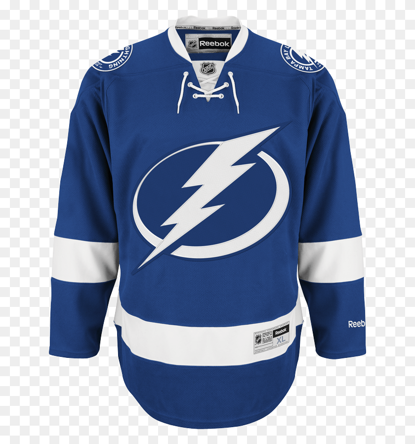 644x837 Reebok Tampa Bay Lightning Home Adult39s Jersey Custom Tampa Bay Lightning Home Jersey, Clothing, Sleeve, Long Sleeve HD PNG Download