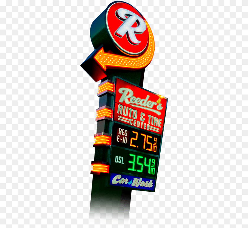 300x772 Reeders Tire And Auto Pylon Sign Scoreboard, Computer Hardware, Electronics, Hardware, Monitor PNG