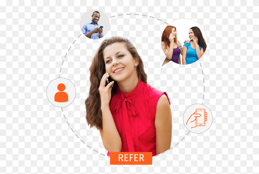 541x504 Refer A Friend In 3 Simple Steps Girl, Person, Face, Female HD PNG Download