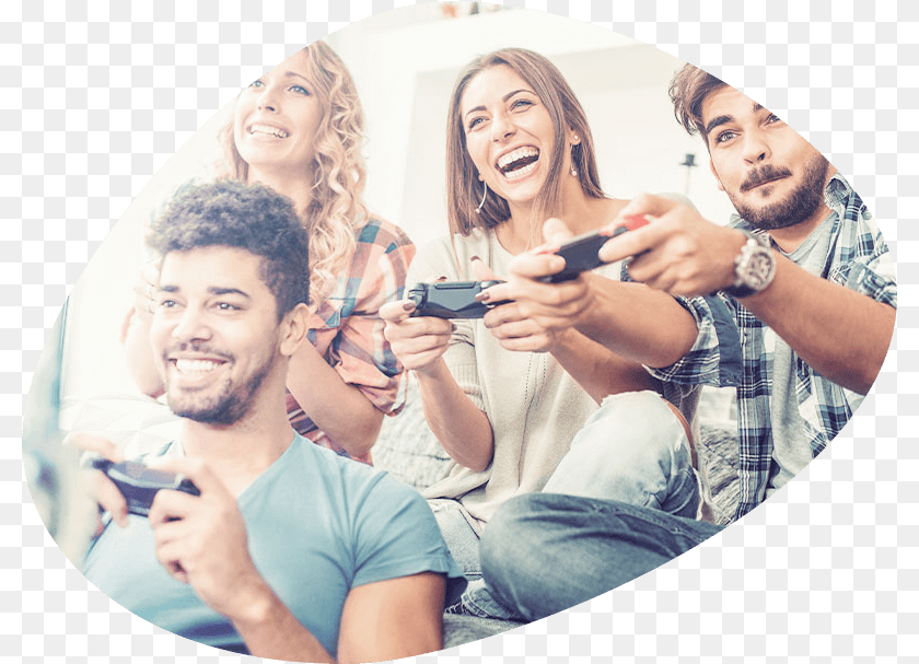 800x607 Refer A Friend Nintendo People Playing, Photography, Adult, Person, Man PNG