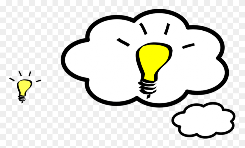 883x507 Reflection Clipart Final Thought Dreaming Cloud, Light, Lightbulb HD PNG Download
