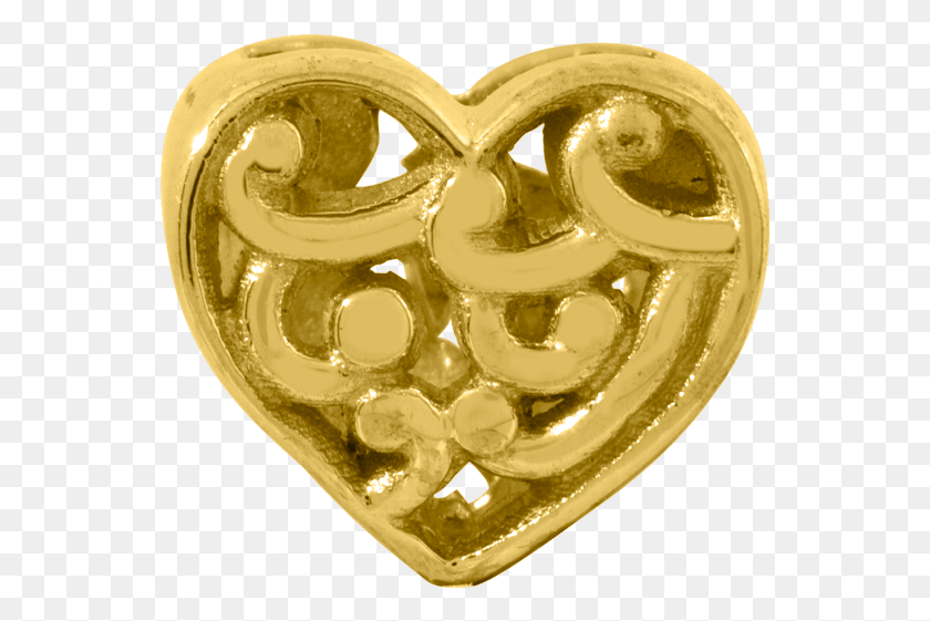 551x501 Descargar Png Reflections Scroll Heart Bead Heart, Gold, Treasure, Hebilla Hd Png