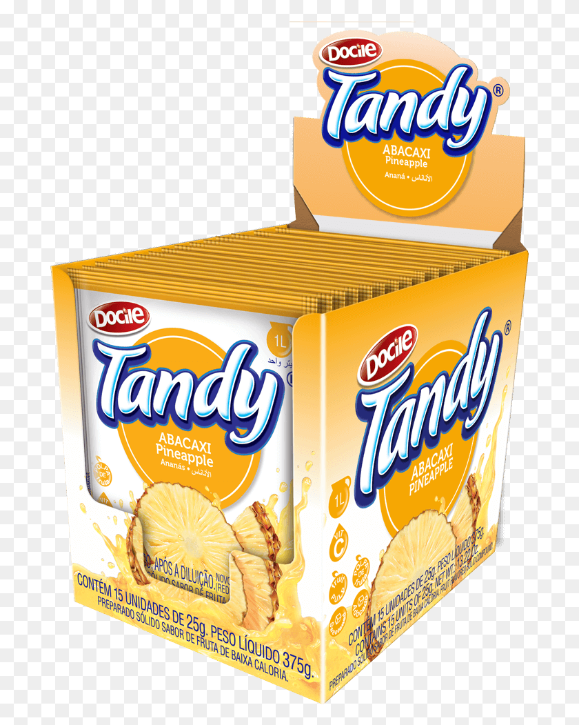 Refresco Em Po Abacaxi Suco Tandy, Snack, Food, Box HD PNG Download