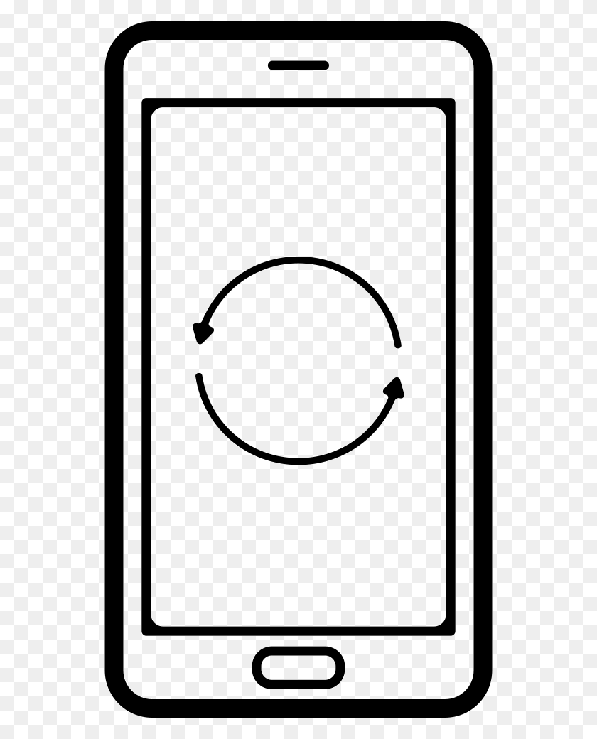 546x980 Refresh Circular Arrows Couple Symbol On Phone Screen Mobile Symbol In White, Electronics, Mobile Phone, Cell Phone HD PNG Download