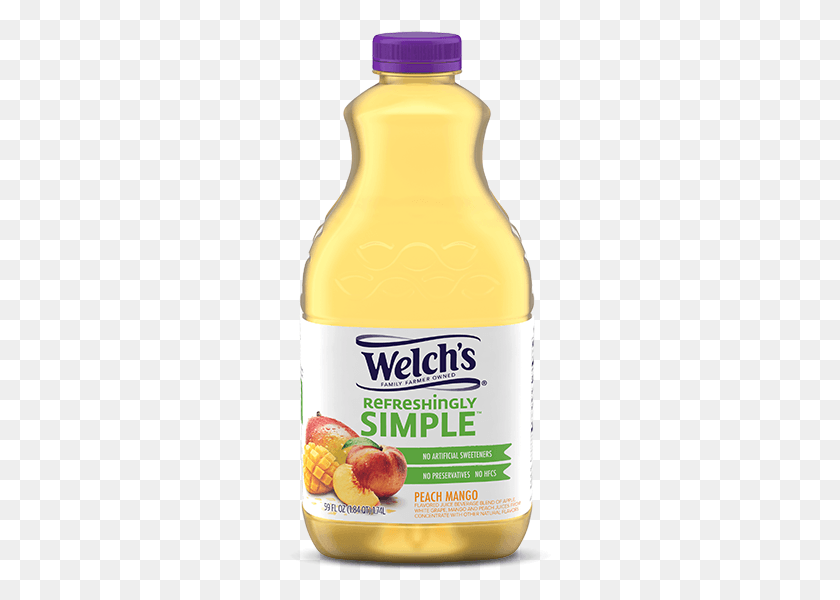 263x540 Refreshingly Simple Peach Mango Juice Cocktail Welch39s Refreshingly Simple Peach Mango, Label, Text, Beverage HD PNG Download