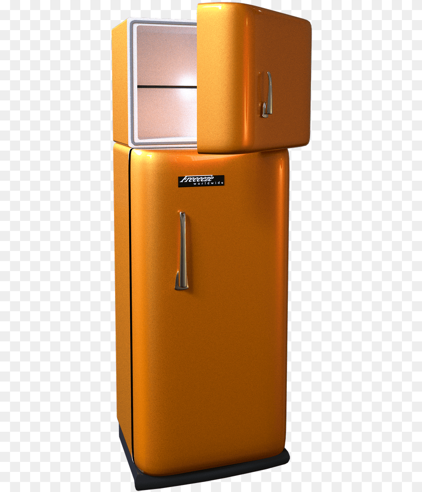 405x980 Refrigerador Congelador Khlgefrierkombination Retro Fridges Background, Appliance, Device, Electrical Device, Refrigerator Transparent PNG