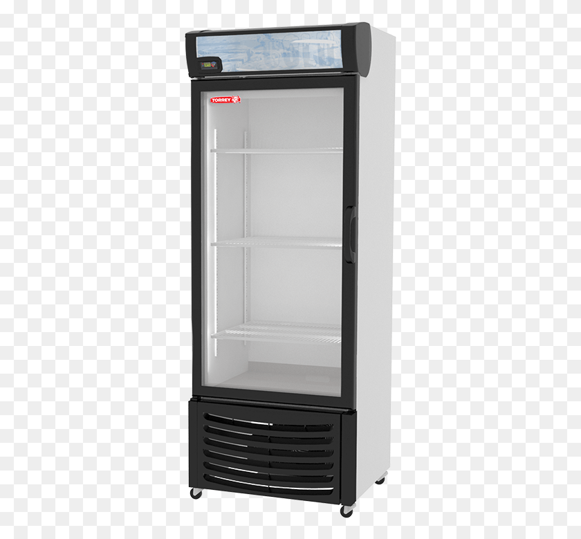307x719 Refrigerador De Exhibicin R14 Refrigerator, Furniture, Appliance, Shelf HD PNG Download