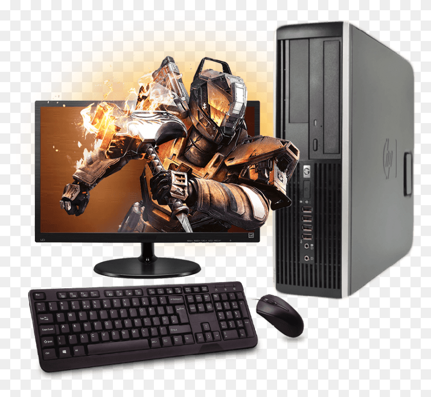 840x769 Refurb Ck Hp Elite 8200 Slim Full Set Gaming Pc Destiny 2 Titan, Computer, Electronics, Helmet HD PNG Download