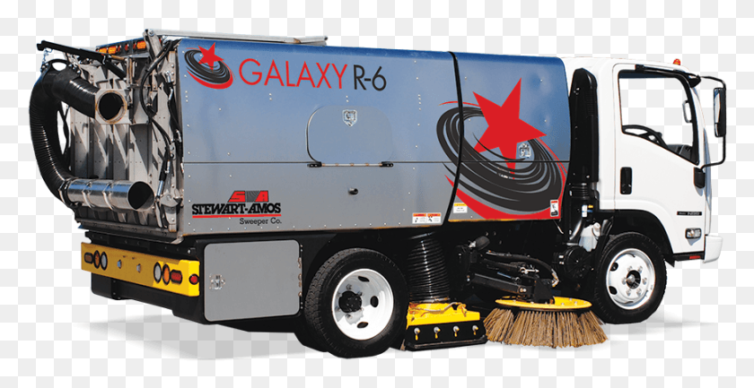 870x417 Regenerative Air Street Sweepers Trailer Truck, Vehicle, Transportation, Tire Descargar Hd Png