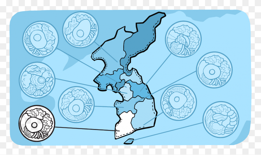 1099x622 Regional Food Of Korea Circle, Map, Diagram, Plot HD PNG Download