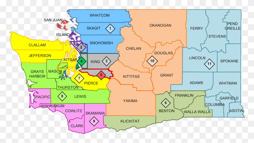 2447x1301 Regional Washington Deca Areas Atlas, Map, Diagram, Plot HD PNG Download