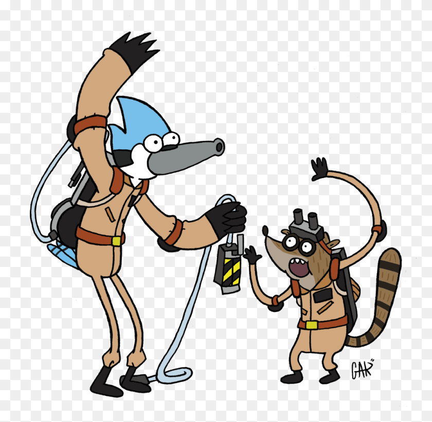 1003x981 Regular Show Ghostbusters, Person, Human, Clothing HD PNG Download