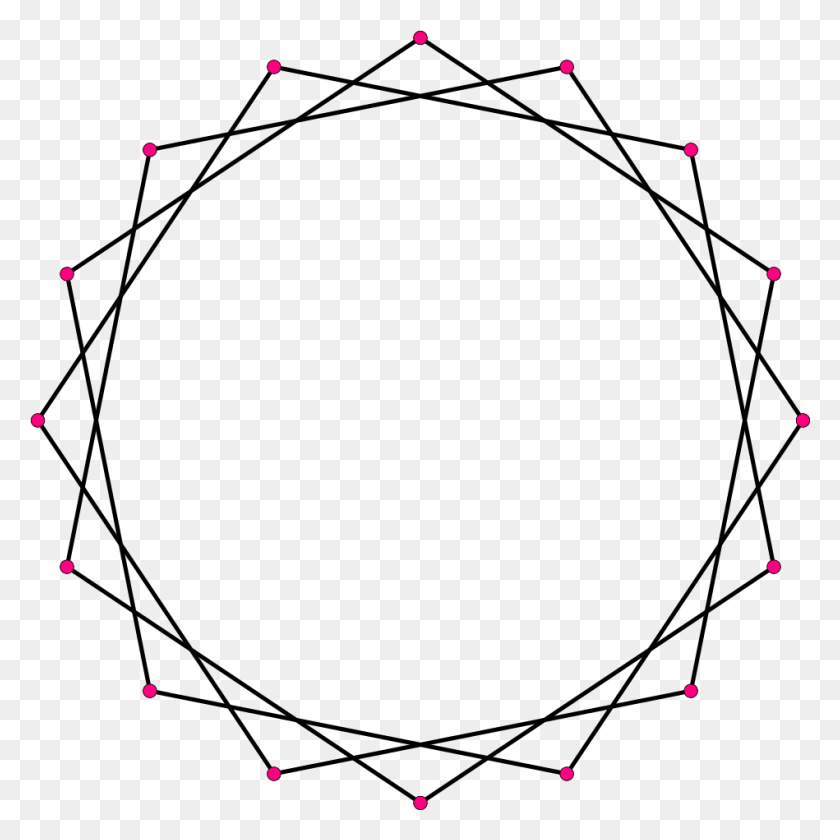 949x949 Regular Star Polygon 16 3 Circle, Text, Number, Symbol HD PNG Download