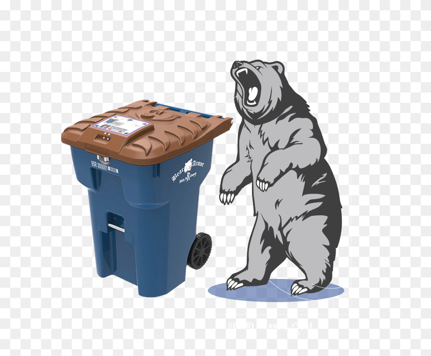 604x633 Descargar Png Rehrig Pacific Slider Image Rehrig Bear Cart, Mamífero, Animal, Bote De Basura Hd Png