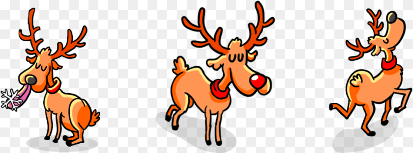 964x358 Reindeer Cartoon, Animal, Deer, Mammal, Wildlife PNG