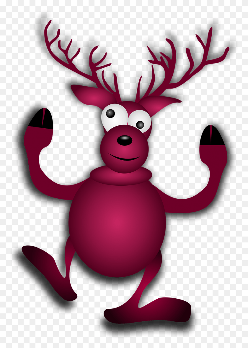 888x1272 Reindeer Christmas Santa Reindeer, Animal, Mammal, Sea Life HD PNG Download